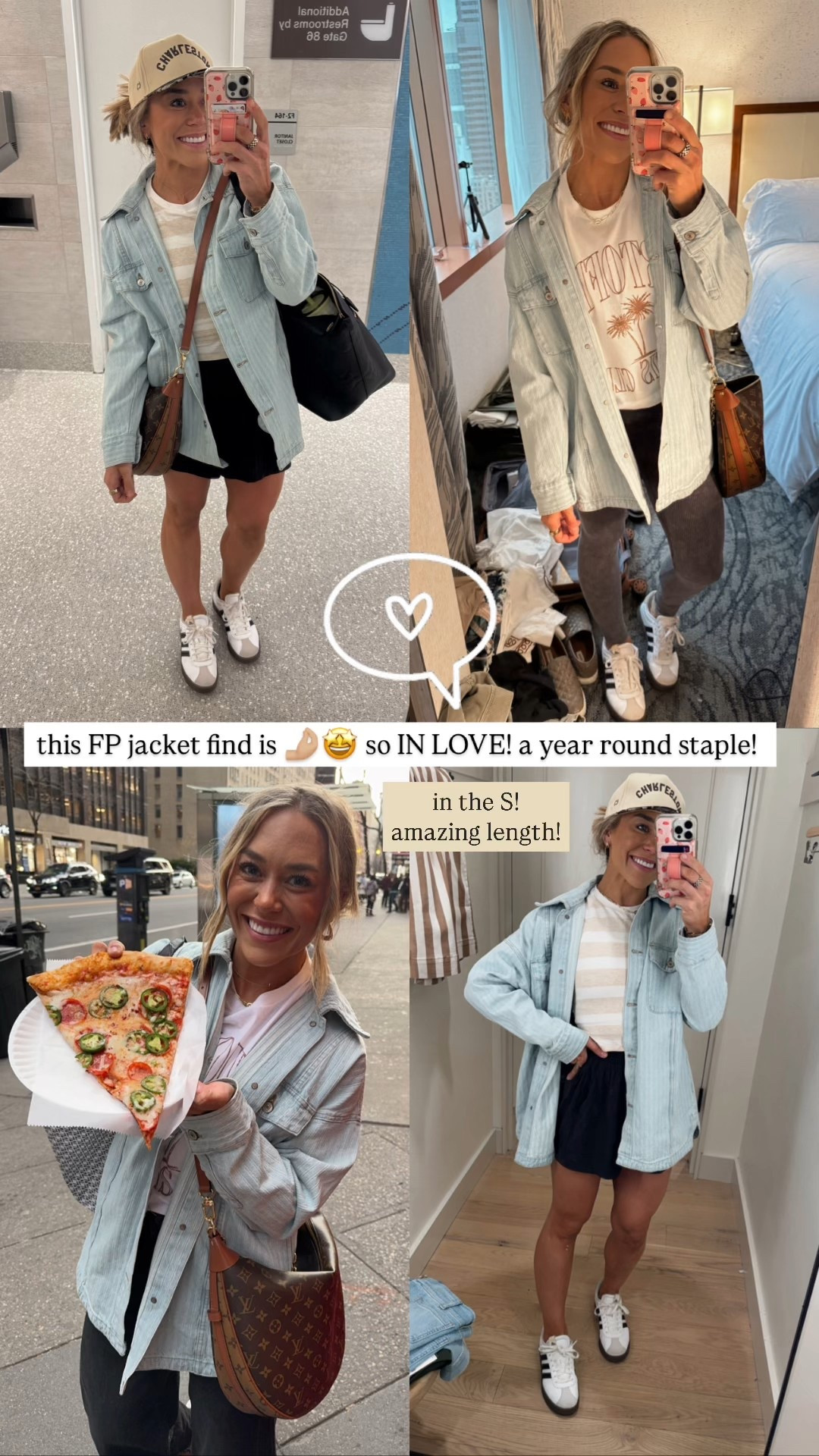THIS Jacket - S (my current obsession haha) 🤩such a good spring find but also perfect year round to throw over! Can be styled so many ways! Also comes in a darker color! 

Free people / casual / comfy style / travel / spring fit inspo / nyc / Holley Gabrielle 

#LTKStyleTip #LTKWatchNow #LTKSeasonal