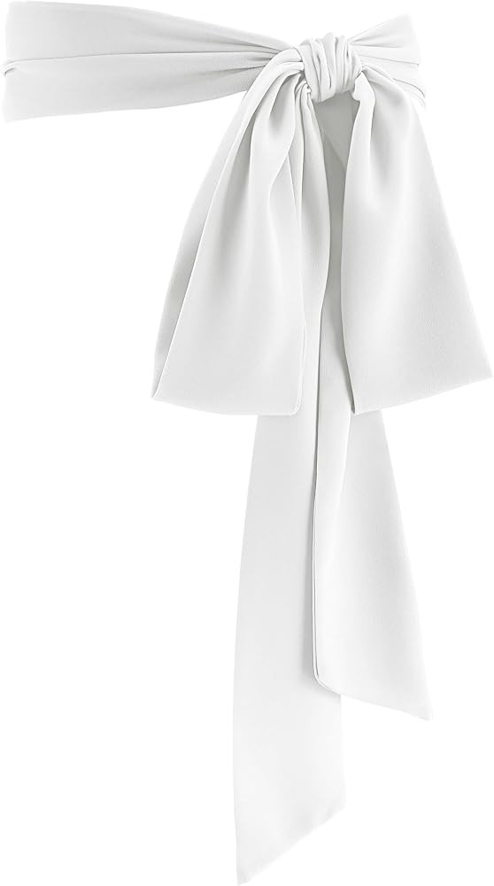 Women Chiffon Sash Belt Dress Sash Waist Bridal Wedding Belt 50s Accessories 3'' Wide | Amazon (US)