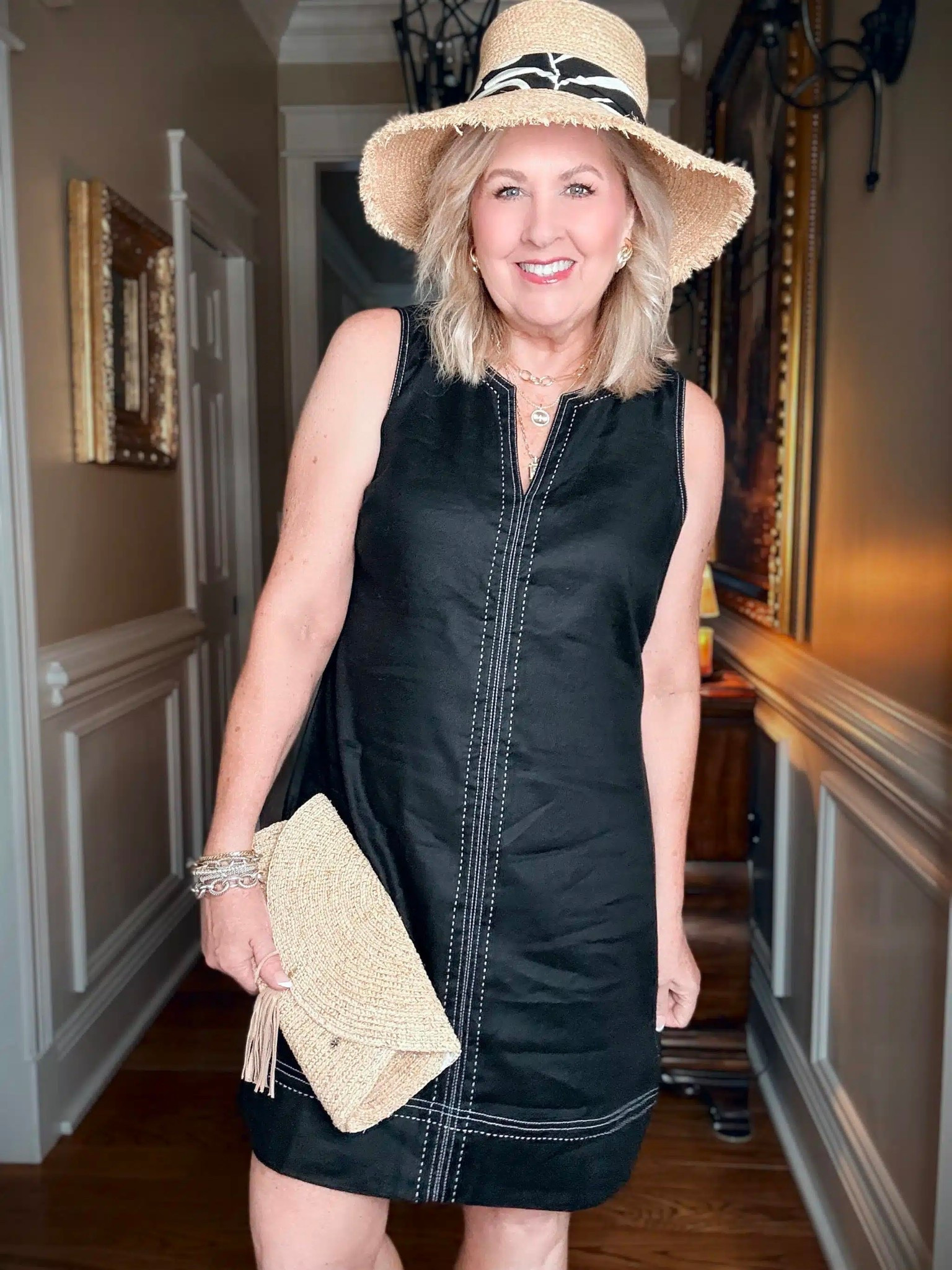 Tommy Bahama finds for Summer! I love this black shift dress and some fun woven accessories. Dress size large. 

#LTKootd #LTKOver40 #LTKTravel