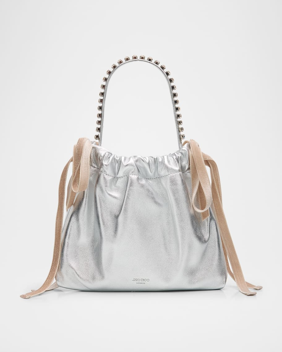 Mini Metallic Leather Top-Handle Bag | Neiman Marcus