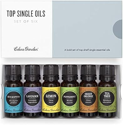 Edens Garden Top Essential Oil 6 Set, Best 100% Pure Aromatherapy Intro Kit (For Diffuser & Thera... | Amazon (US)