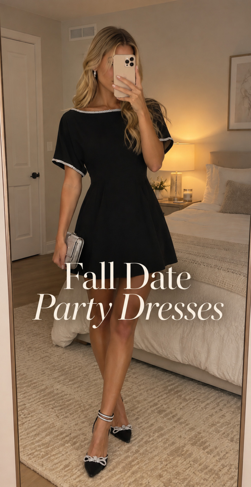 Fall date party dresses that are giving classy with a little sparkle 🖤✨

This one is such a good option when you want something simple but still special — the black mini keeps it timeless, while the rhinestone trim + bow heels make the whole look feel way more elevated. Perfect for date parties, semi-formals, cocktail events + fall nights out.

Save this for your next event 💌

Shop the dress + all my fall date party finds through the **LTK link in my bio** ✨

#FallDateParty #DatePartyDress #LittleBlackDress #CollegeFashion #FallOutfits #LTKFinds
 

 #LTKdayinmylife #LTKootd #LTKSaleAlert