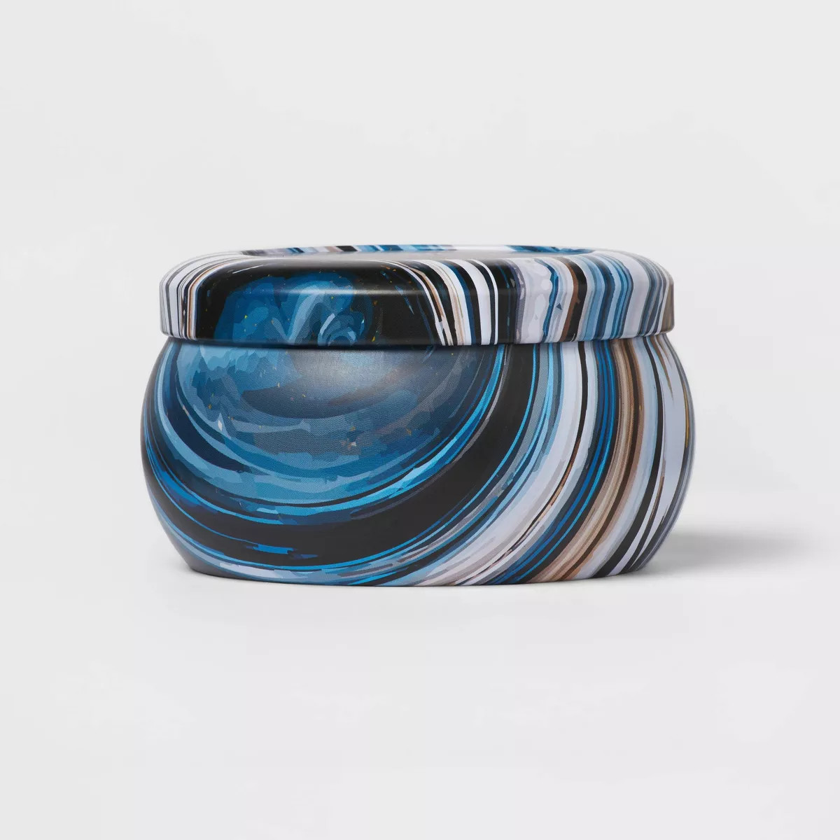 12oz Marble Tin Candle Birchwood Tide Blue - Threshold™ | Target