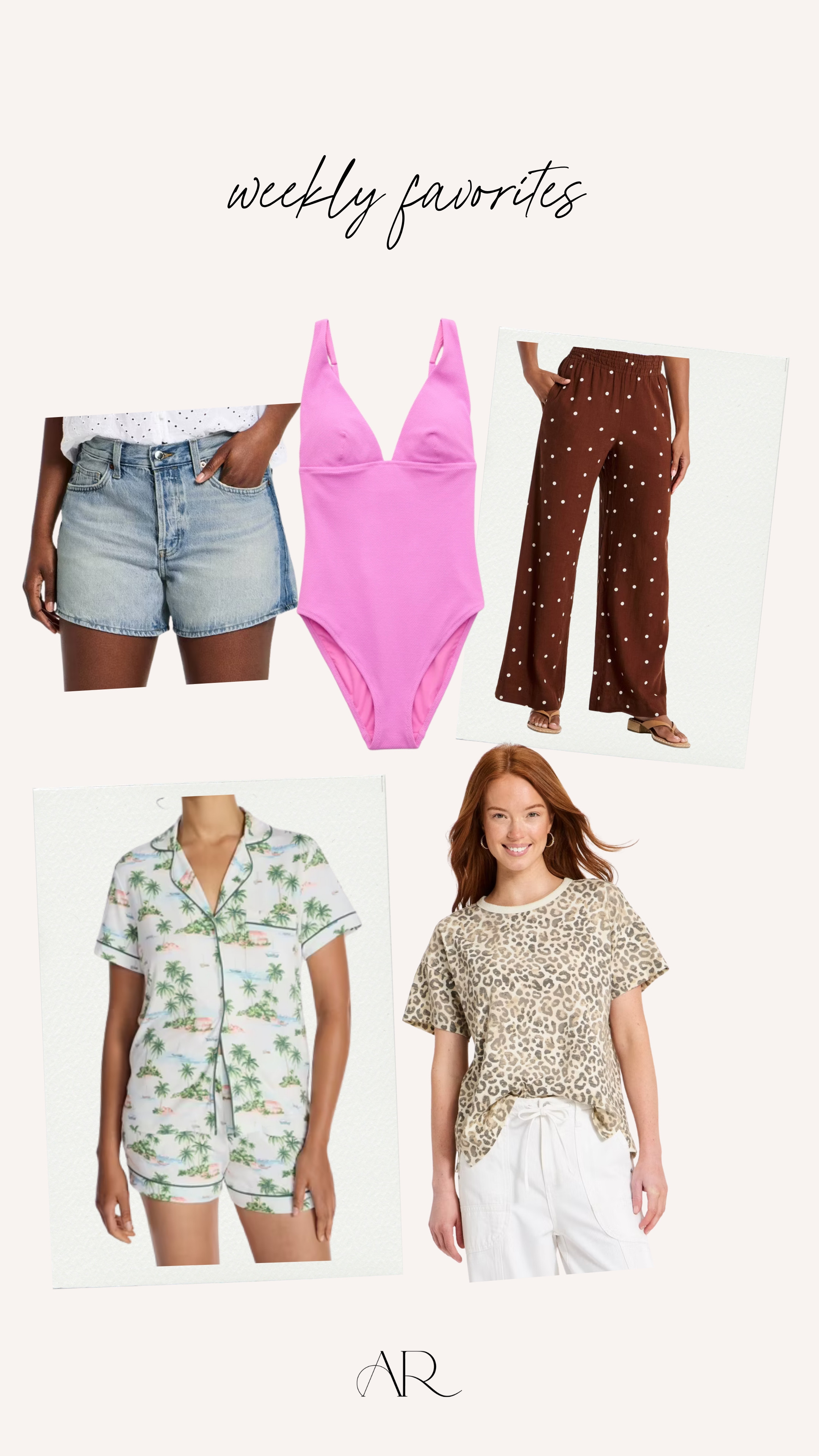 My favorites of the week! Loving this aerie one piece! 

denim shorts, pajamas, cheetah print 

 #LTKgrwm #LTKootd #LTKMidsize