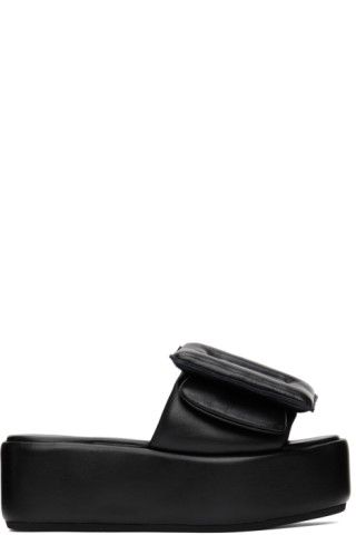 BOYY - Black Puffy Platform Sandals | SSENSE