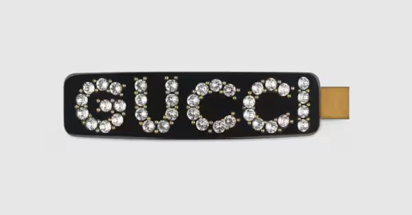 Gucci - Crystal Gucci single hair clip | Gucci (US)