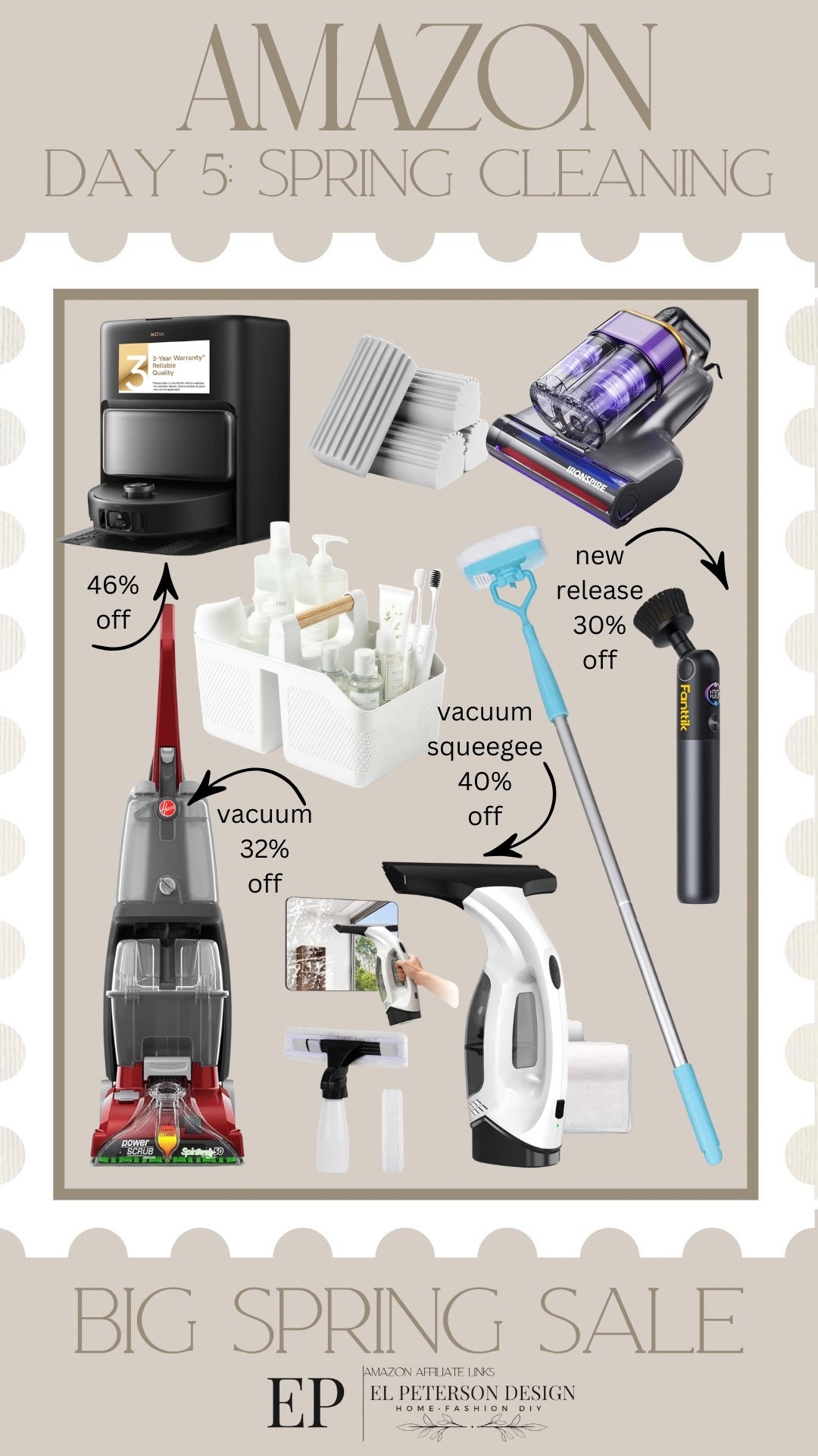 Amazon Big Spring Sale
Day 5: Spring Cleaning
Robot cleaner
Vacuum
Squeegee
Scrubber
Caddy


#LTKHome #LTKSaleAlert