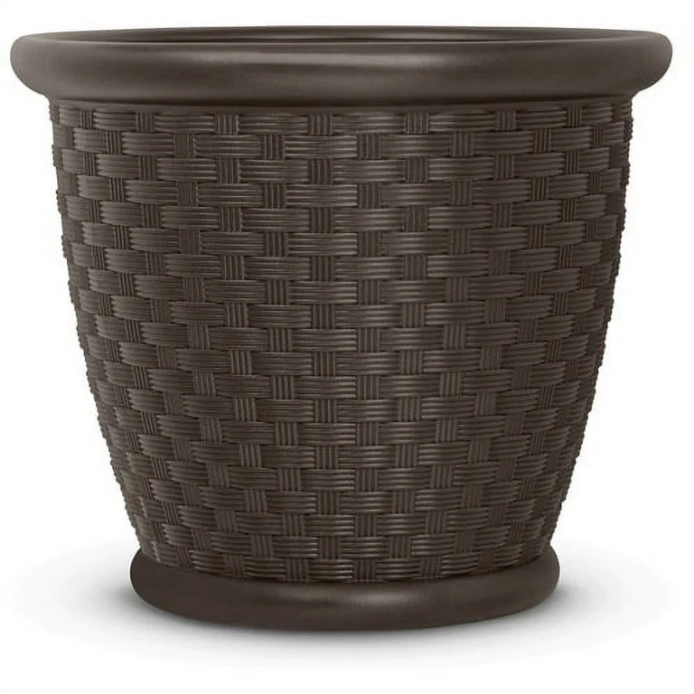 Suncast 18" Sonora Resin Planter, Java, Contains 2 Planters, P181605E32 | Walmart (US)