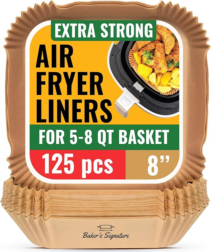 Air Fryer Liners, 125Pcs Disposable Parchment Paper Liners, Non-Stick and Oil Proof for Easy Clea... | Amazon (US)