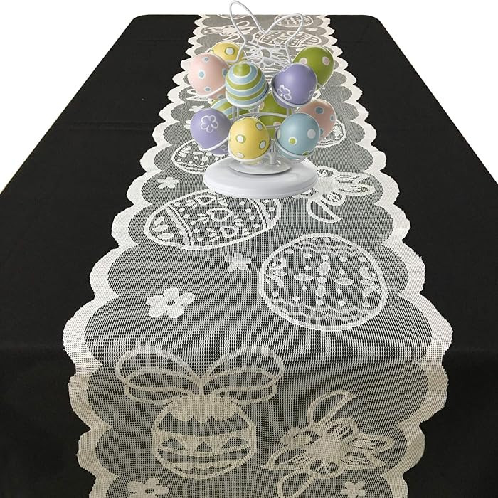 Lace Easter Table Runners 72 Inches Long - Spring Easter Eggs Table Runner - Easter Table Decorat... | Amazon (US)