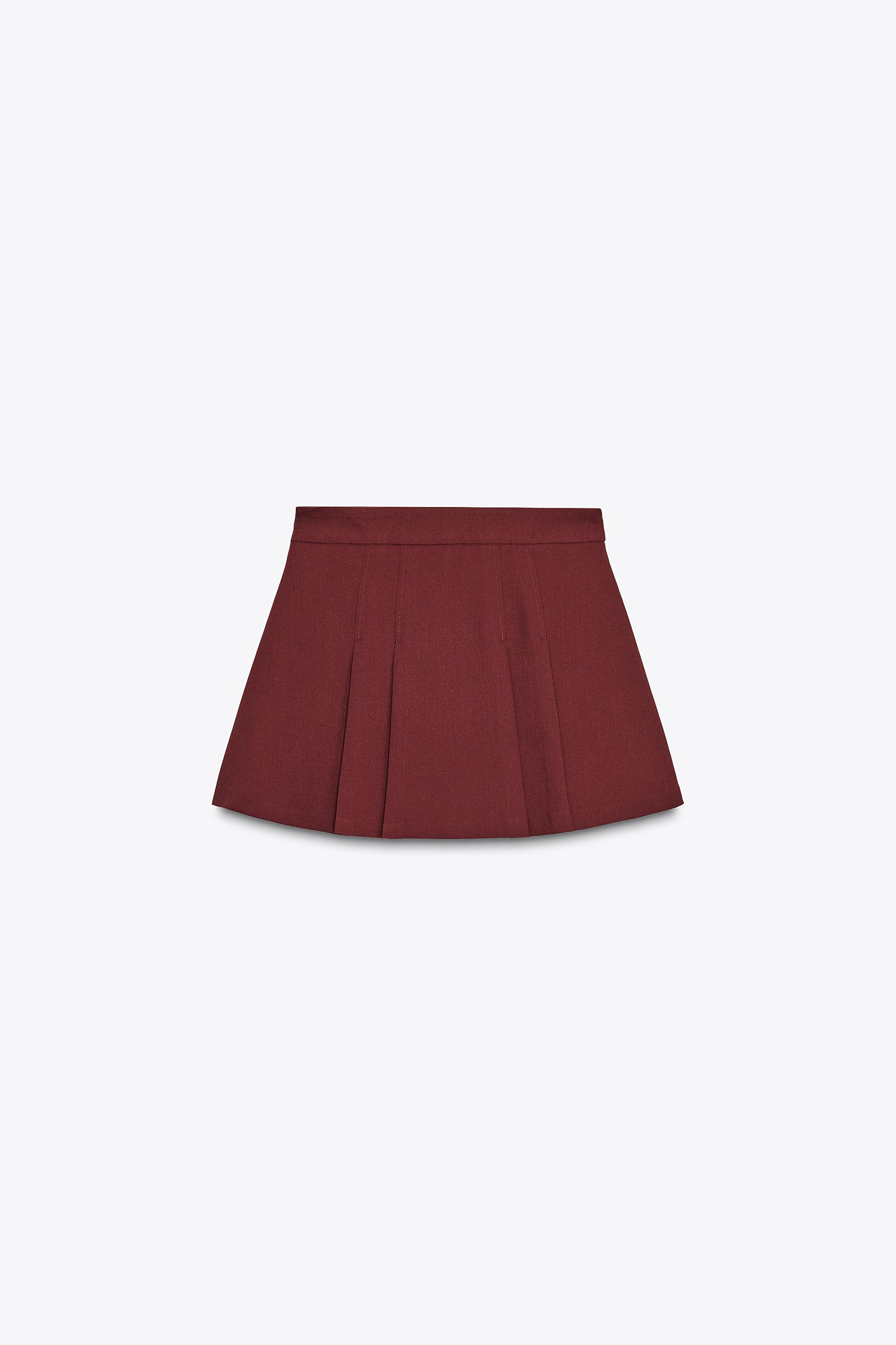 PLEATED SPLIT SKIRT | Zara US