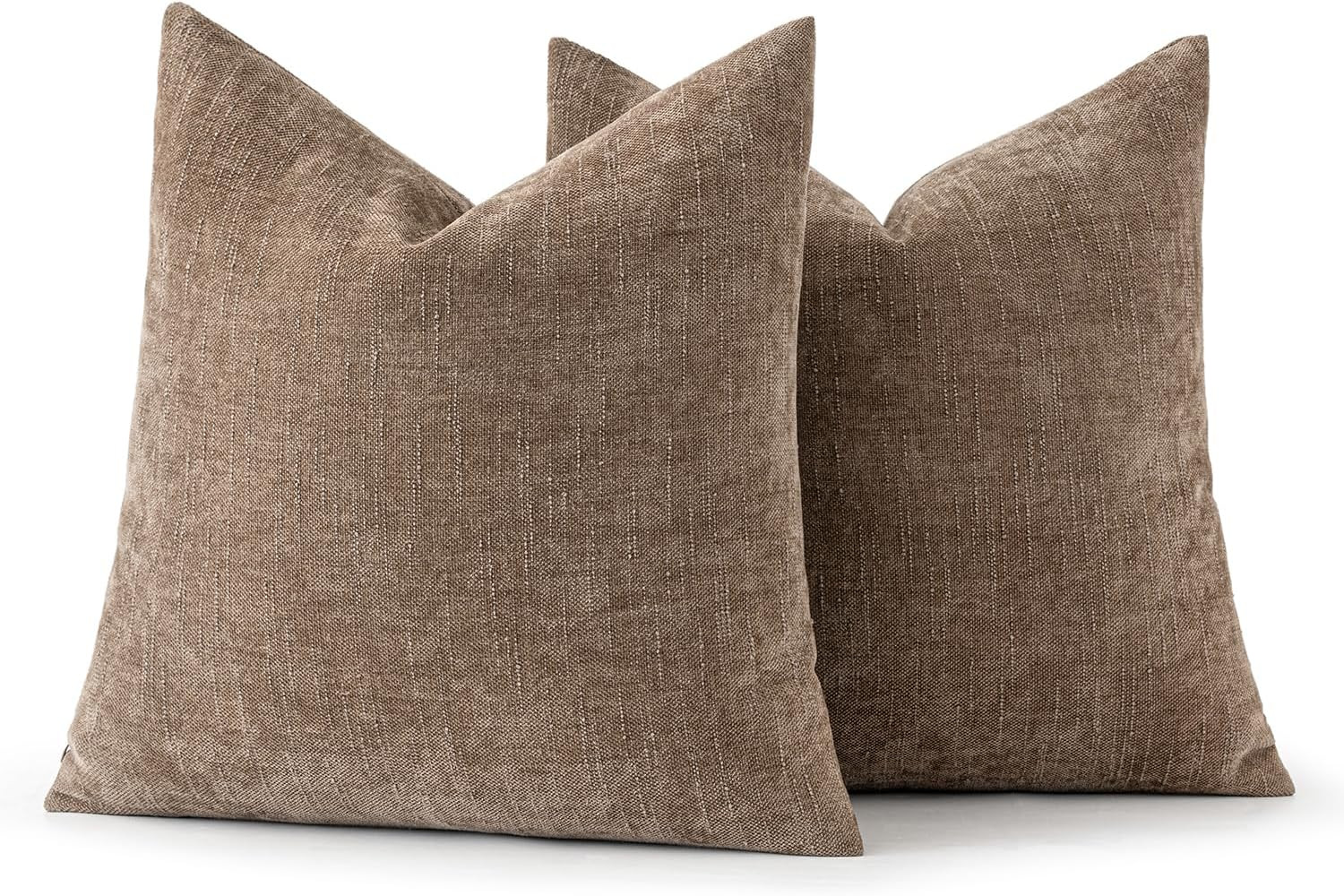 MIULEE Pack of 2 Decorative Throw Pillow Covers Soft Chenille Throw Pillows Solid Neutral Farmhou... | Amazon (US)