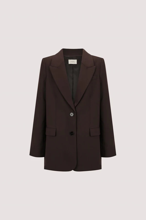 ELLE DARK CHOCOLATE BLAZER | DISSH