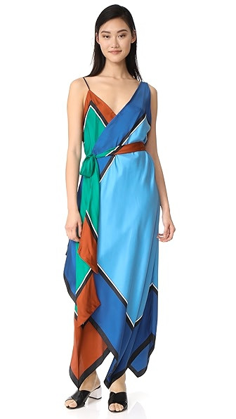Diane von Furstenberg Scarf Hem Tiered Dress | Shopbop
