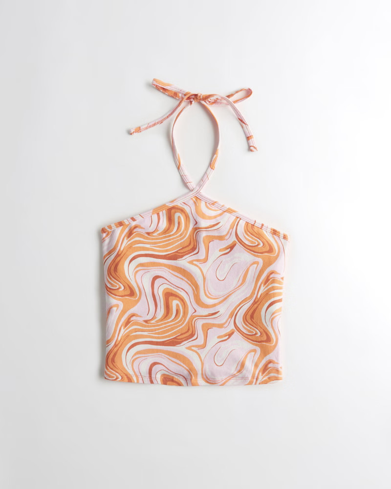 Women's Pointed Neck Halter Top | Women's Clearance | HollisterCo.com | Hollister (US)