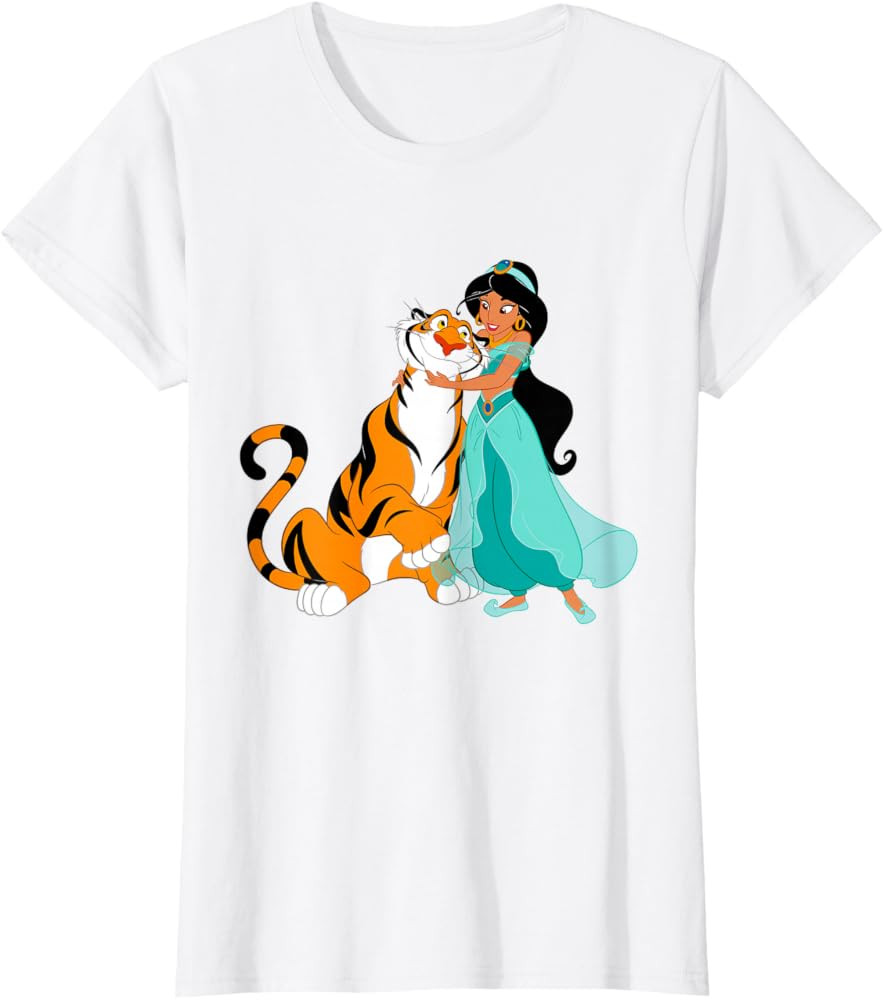 Disney Aladdin Princess Jasmine and Rajah Friends T-Shirt Small | Amazon (US)