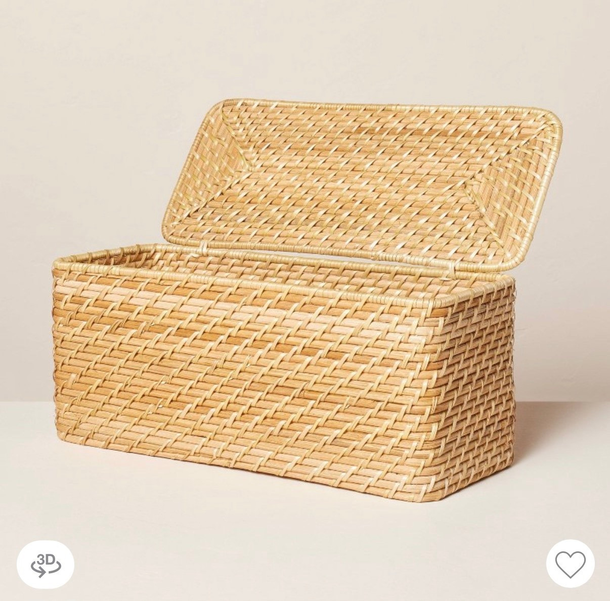 Natural Woven Bathroom Storage - Hearth
& Hand™ with Magnolia: Rattan Rectangular Canister with Lid

Home decor 

#LTKHome