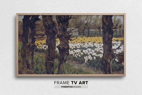 Samsung Frame TV Art  Vintage Moody Flower Field Countryside | Etsy | Etsy (US)