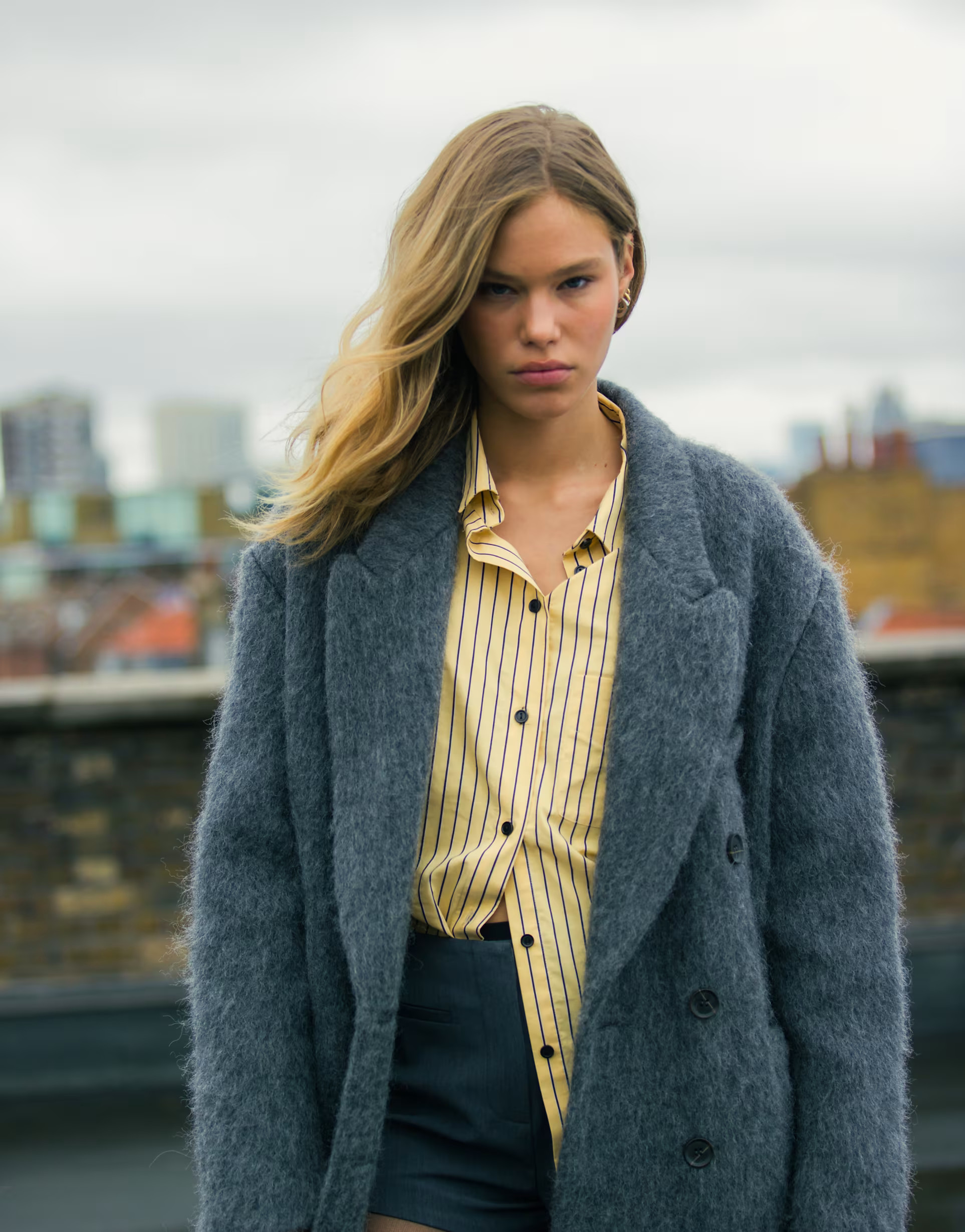 Topshop premium wool blend brushed formal coat in grey | ASOS (Global)