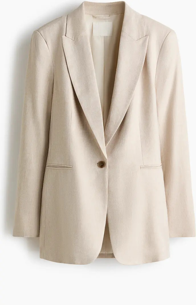 H&M Linen-blend Blazer | Nordstrom | Nordstrom