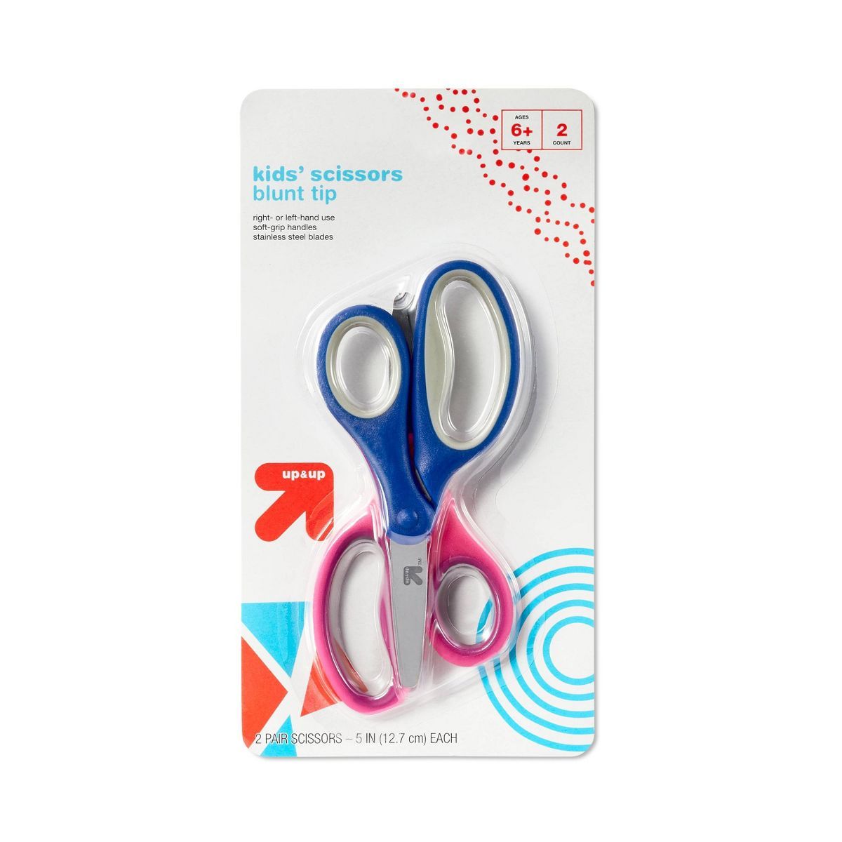 2ct Kids' Scissors Blunt Tip Pink/Blue - up & up™ | Target