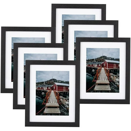 Wall & Tabletop Frames 8X10 Picture Frame Set Of 6 Black 8X10 Frame 8 X 10 Black | Walmart (US)