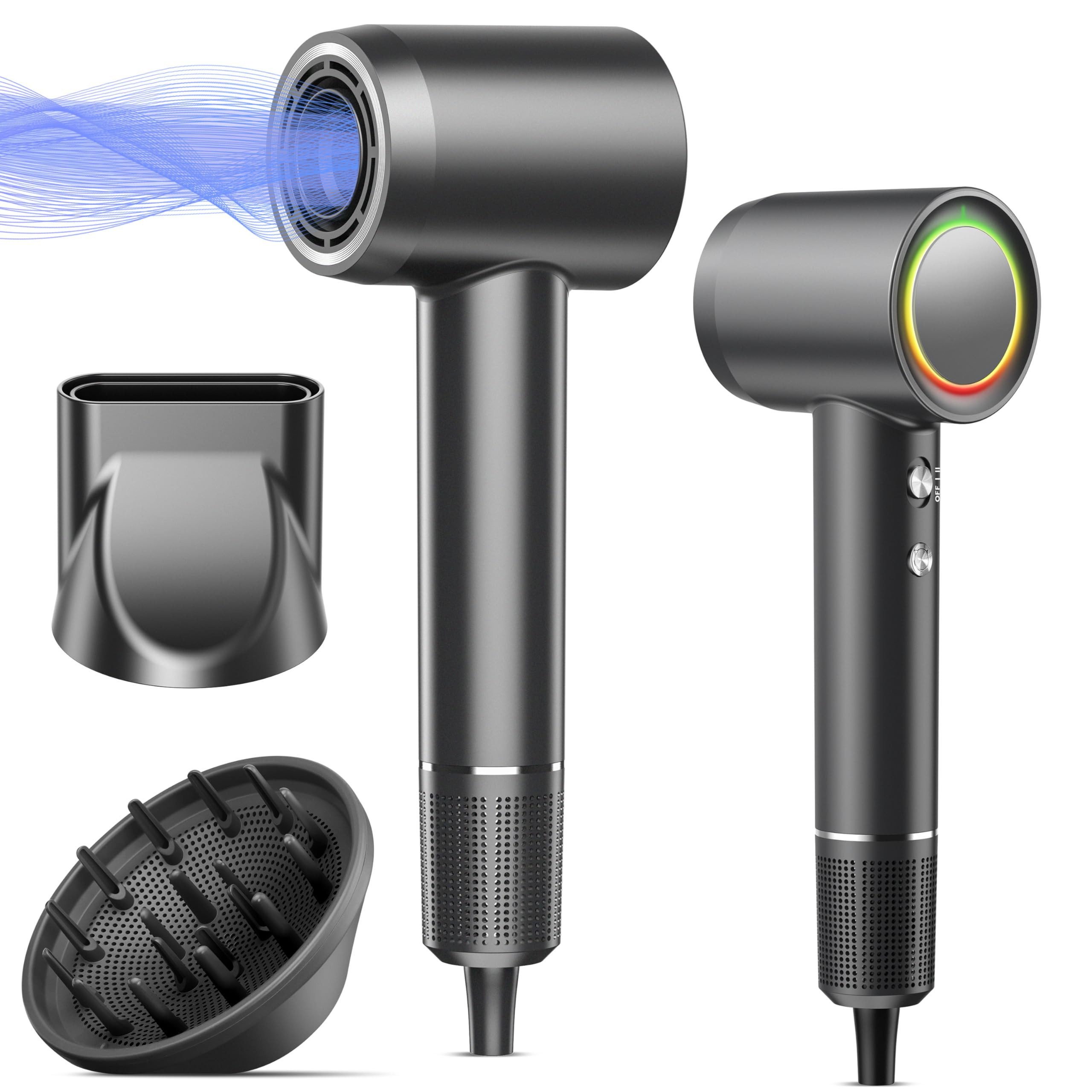 Hair Dryer, 160000 RPM Professional High Speed Ionic Blow Dryer 500 Million Negative Ions & Heat-... | Amazon (US)