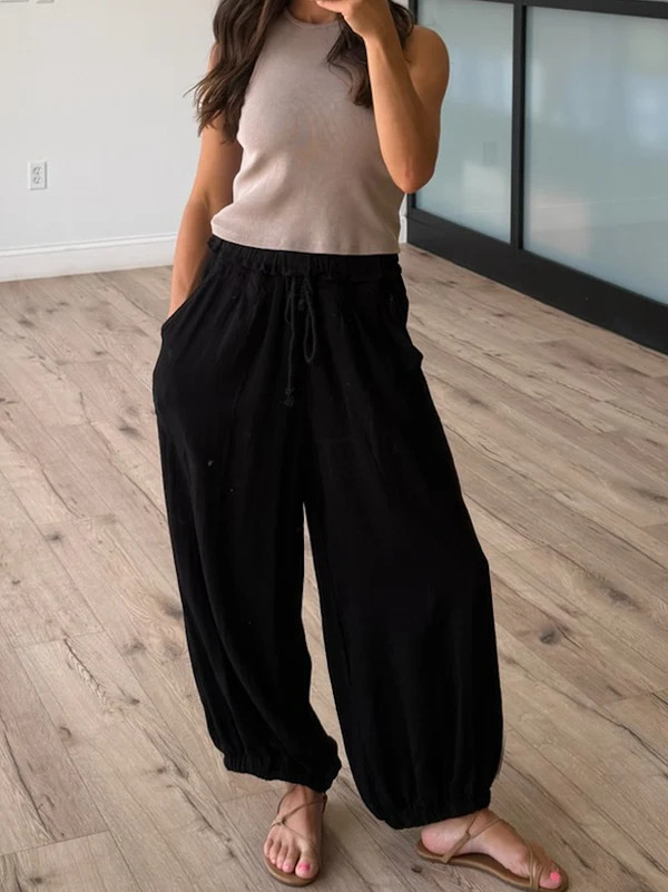 Austyn Baggy Balloon Pants | Black | Shop Talulah