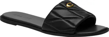 Quilted Flat Slide Sandal (Women) | Nordstrom