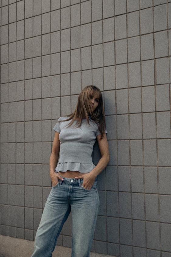 DOUBLE CORSET CHUNKY KNIT T-SHIRT | Zara UK