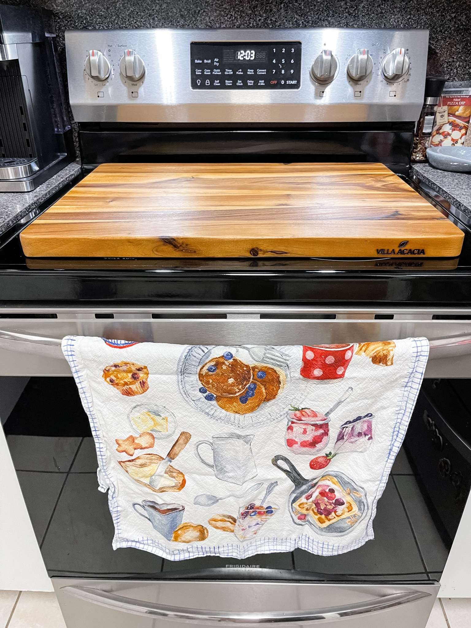 This cutting board is going to be used as my bread and pasta dough board. It’s a big piece of wood, but so beautiful! It didn’t fit anywhere in my kitchen, so our solution was to place it over the range. 

#LTKhome #LTKfindsunder100