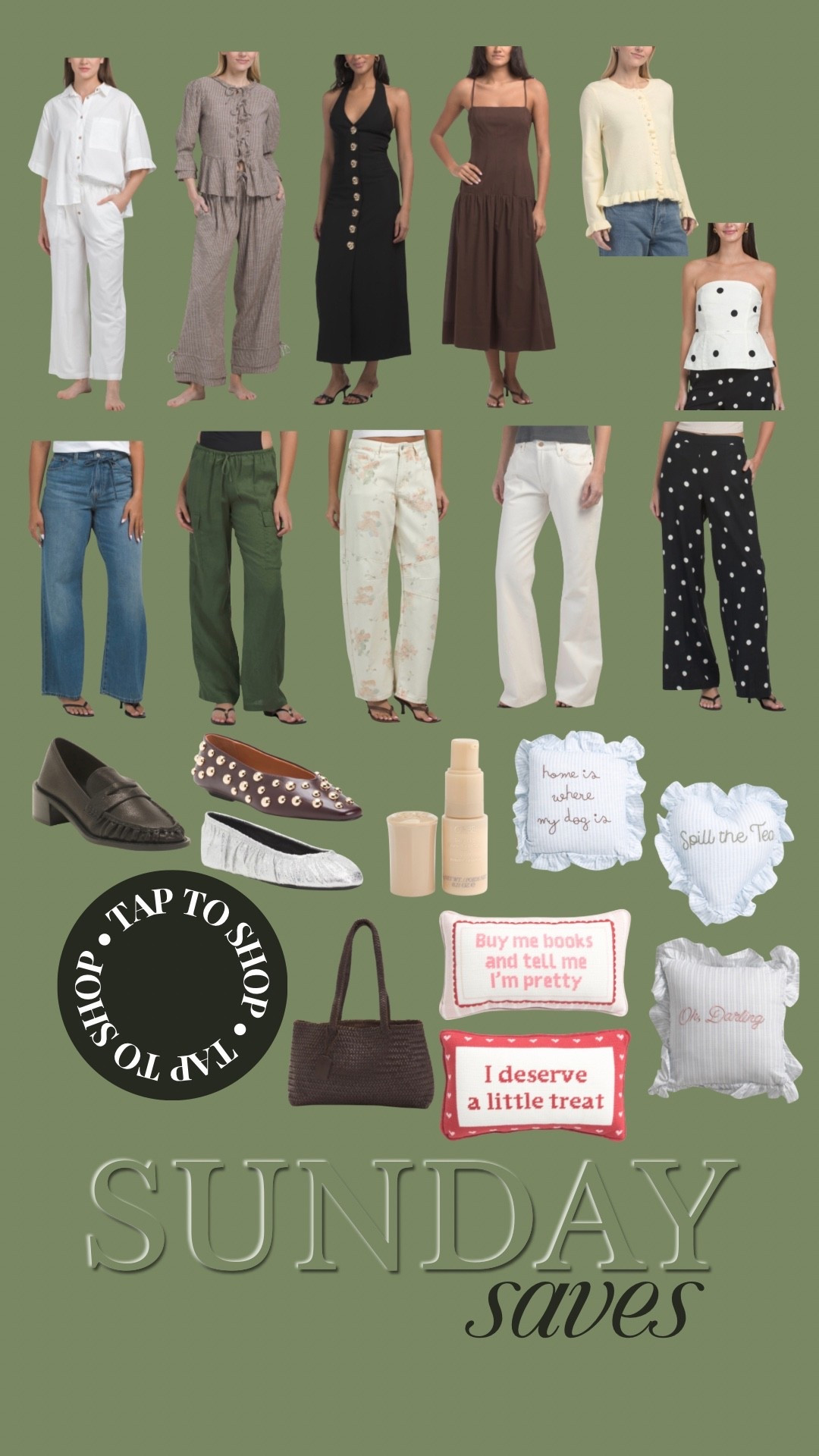 1/4: SUNDAYsaves

Needlepoint pillows, polka dots, flare jeans, embroidered pillow, woven leather bag, flats, polka dots, free people set, summer dress, studded flats

#LTKFindsUnder50 #LTKHome #LTKFindsUnder100