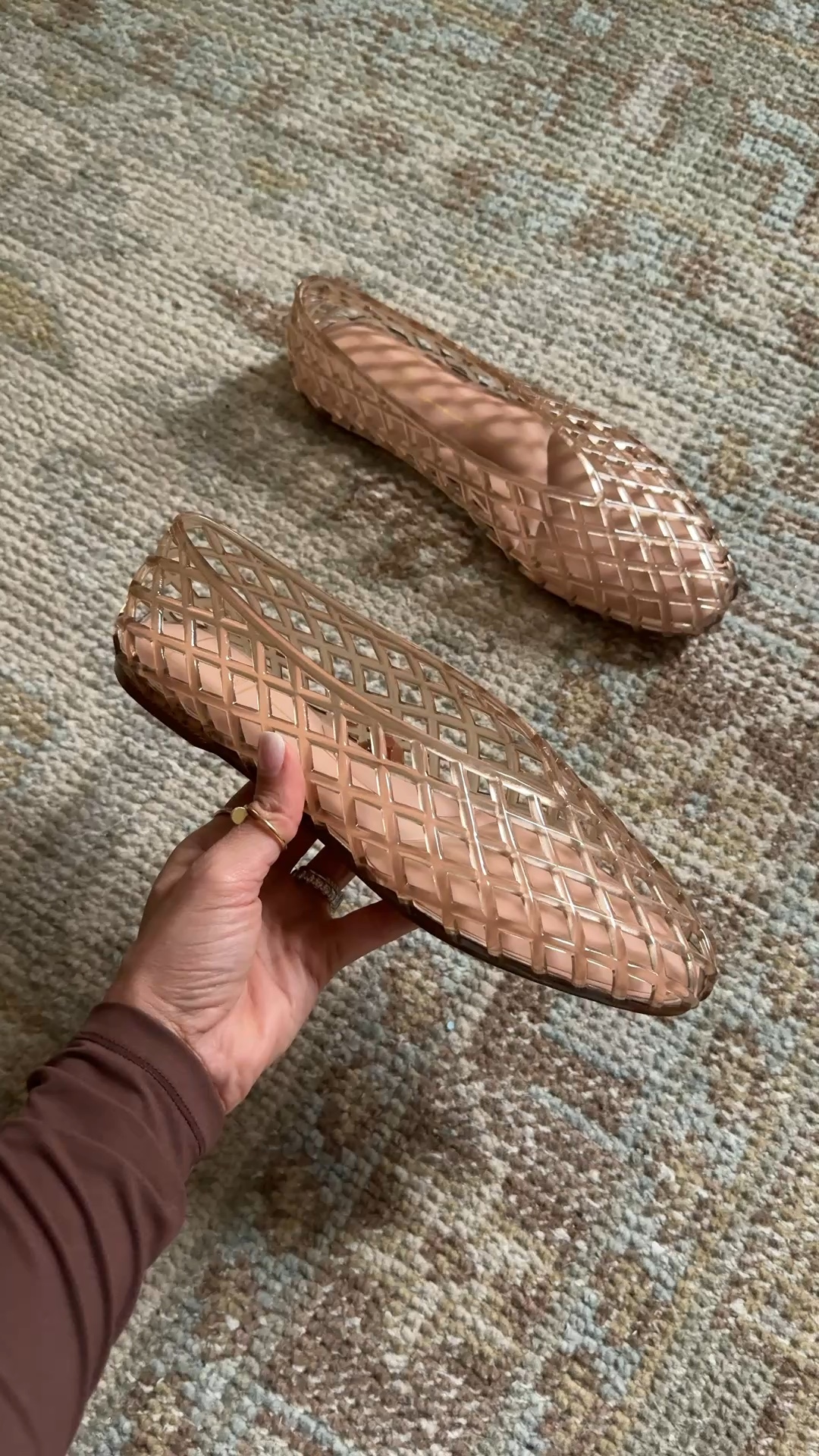 Love these jelly flats for spring and summer! Whole sizes only - I went down to a 6 and am usually a 6.5. Spring outfits. Summer outfits. Neutral outfits. Elevated casual outfits. 

#LTKootd #LTKPetite #LTKTravel