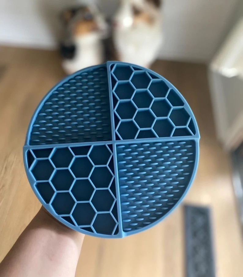 Light Blue Lick Mat, Lick Mat, Dog Bowl, Pet Bowl, Dog Lick Mat, Slow Feeder, Pet Enrichment, Pet... | Etsy (US)