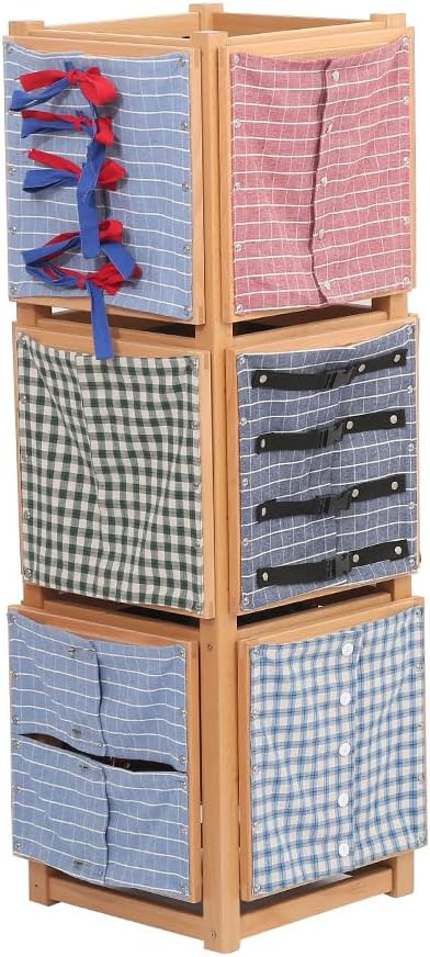 Kinderhuis Montessori Materials 12 Dressing Frames+ Stand, Casa, Elementary, Practical Life, Mont... | Amazon (US)