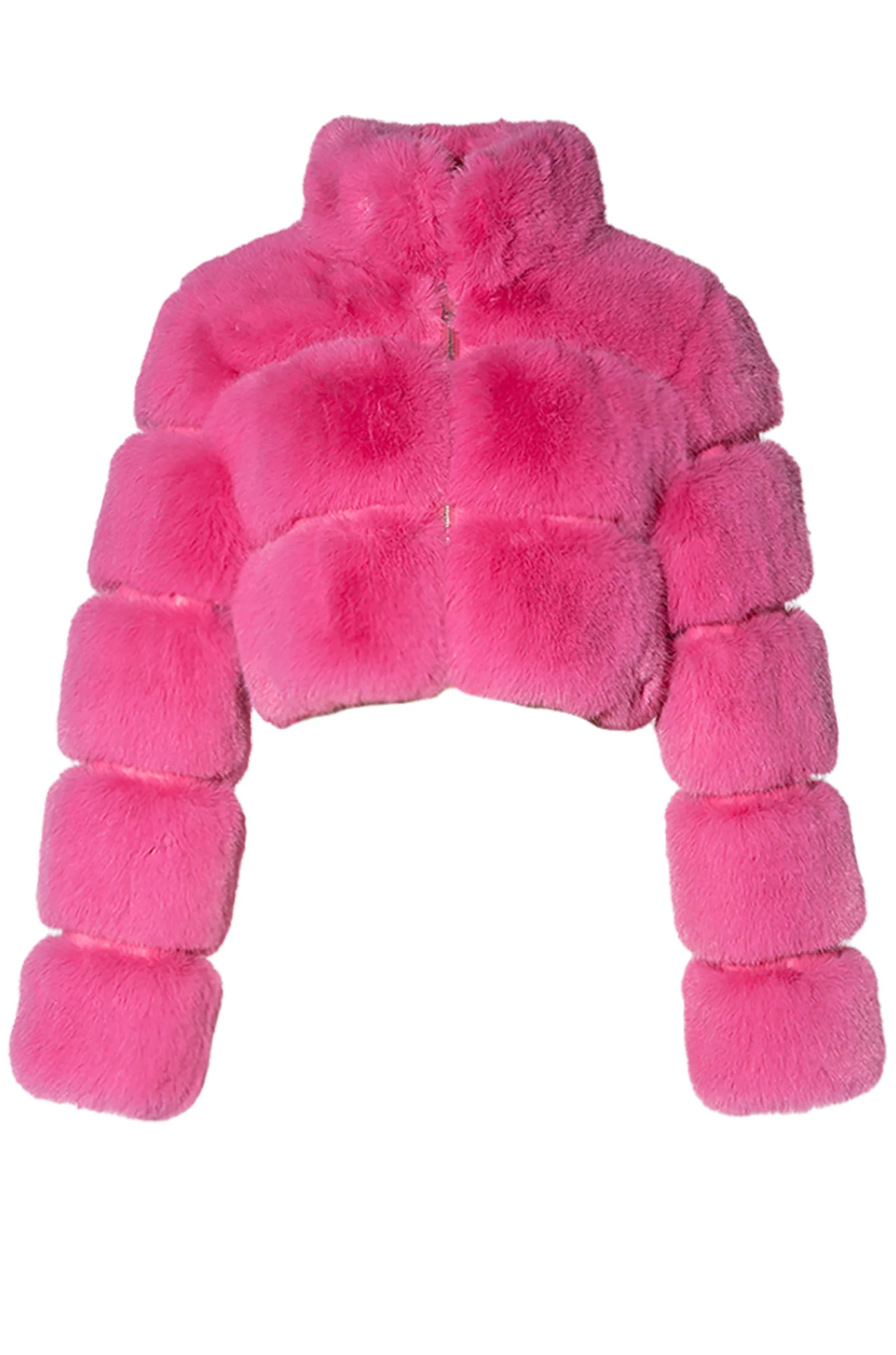 BARBZ PINK FAUX FUR JACKET | Azalea Wang