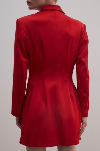 Satin Jacket Dress - Red - Ladies | H&M US | H&M (US + CA)