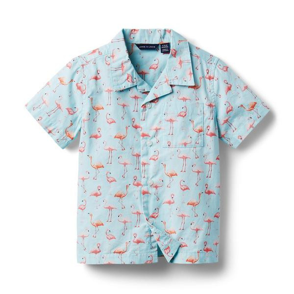 Flamingo Poplin Shirt | Janie and Jack