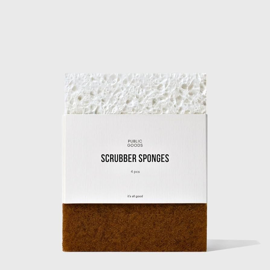 Public Goods Scrubber Sponge | Cleaning & Scrubbing Sponges for Dishes & Kitchen Sink | Natural, ... | Amazon (US)