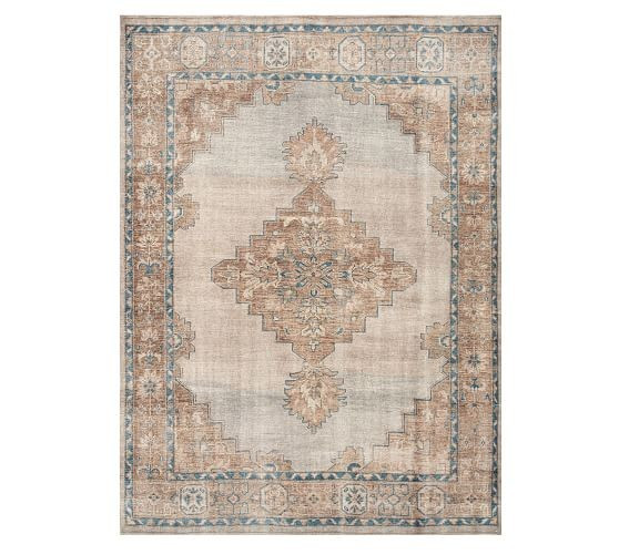 Finn Hand-Knotted Rug - Blue Multi | Pottery Barn (US)