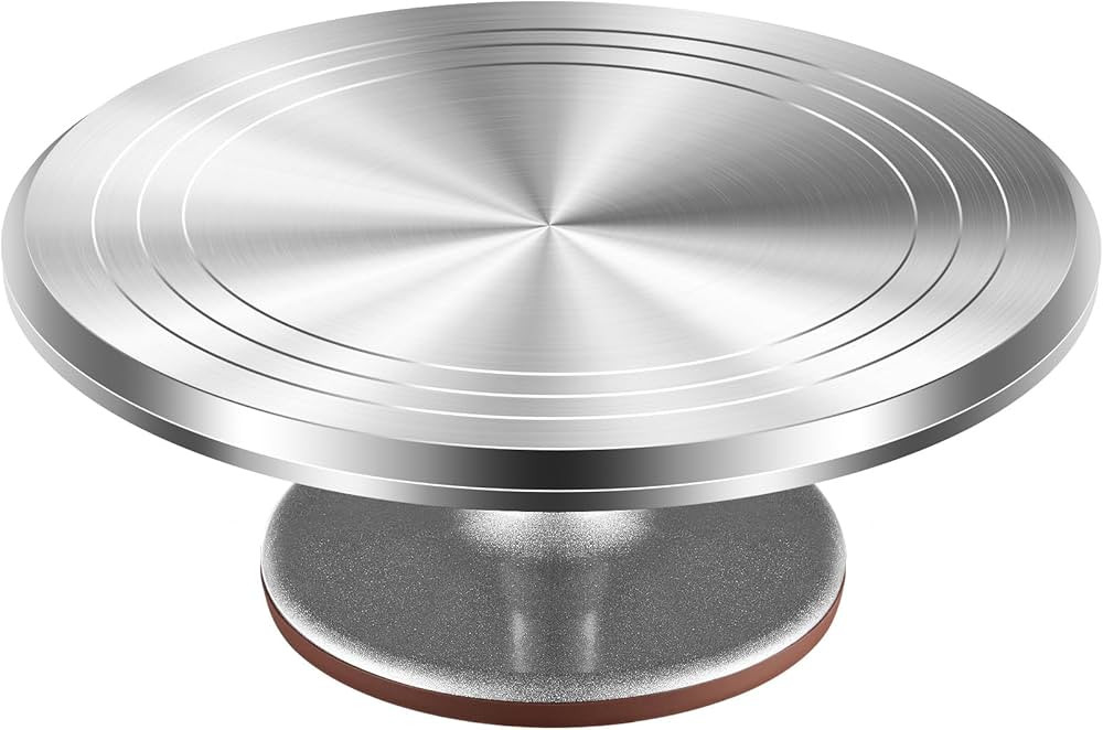 Kootek Aluminium Cake Turntable, 12 Inch Rotating Cake Stand with Non-Slip Base, Revolving Cake S... | Amazon (US)