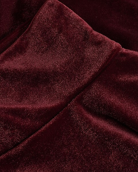 Body Contour Velvet Mock Neck Long Sleeve Bodysuit | Express