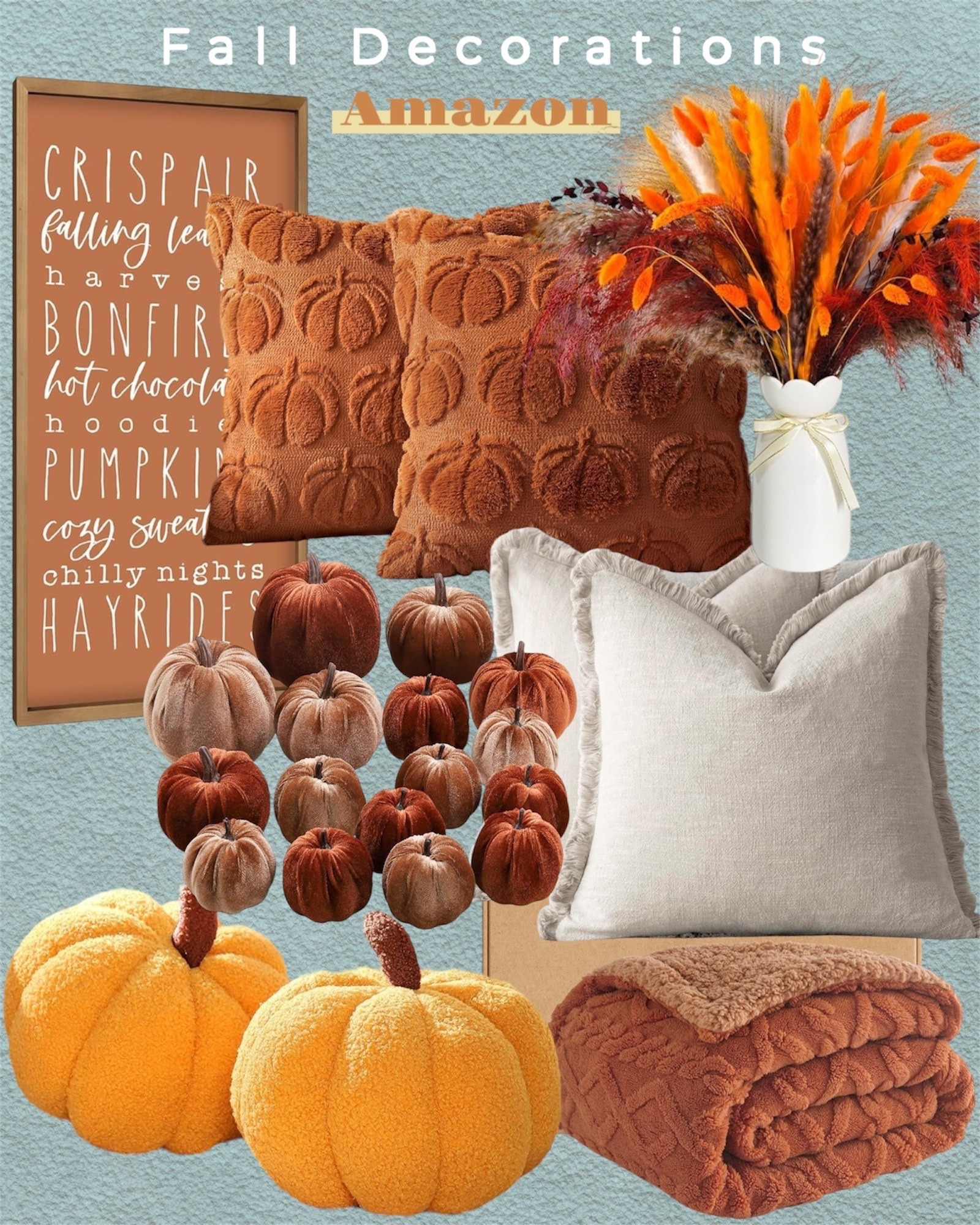 Amazon fall decorations. 




Fall decor, autumn decor, pumpkins, fall vibes, fall kitchen towels, fall candles, fall blanket, fall throw pillows, pumpkin pillows, 

#LTKautumn #LTKFindsUnder50 #LTKParties #LTKFindsUnder50

#LTKHome #LTKSeasonal #LTKSaleAlert