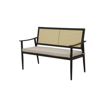 Style Selections Charlee 50-in W x 33.86-in H Wicker Steel Love Seat Bench | Lowe's