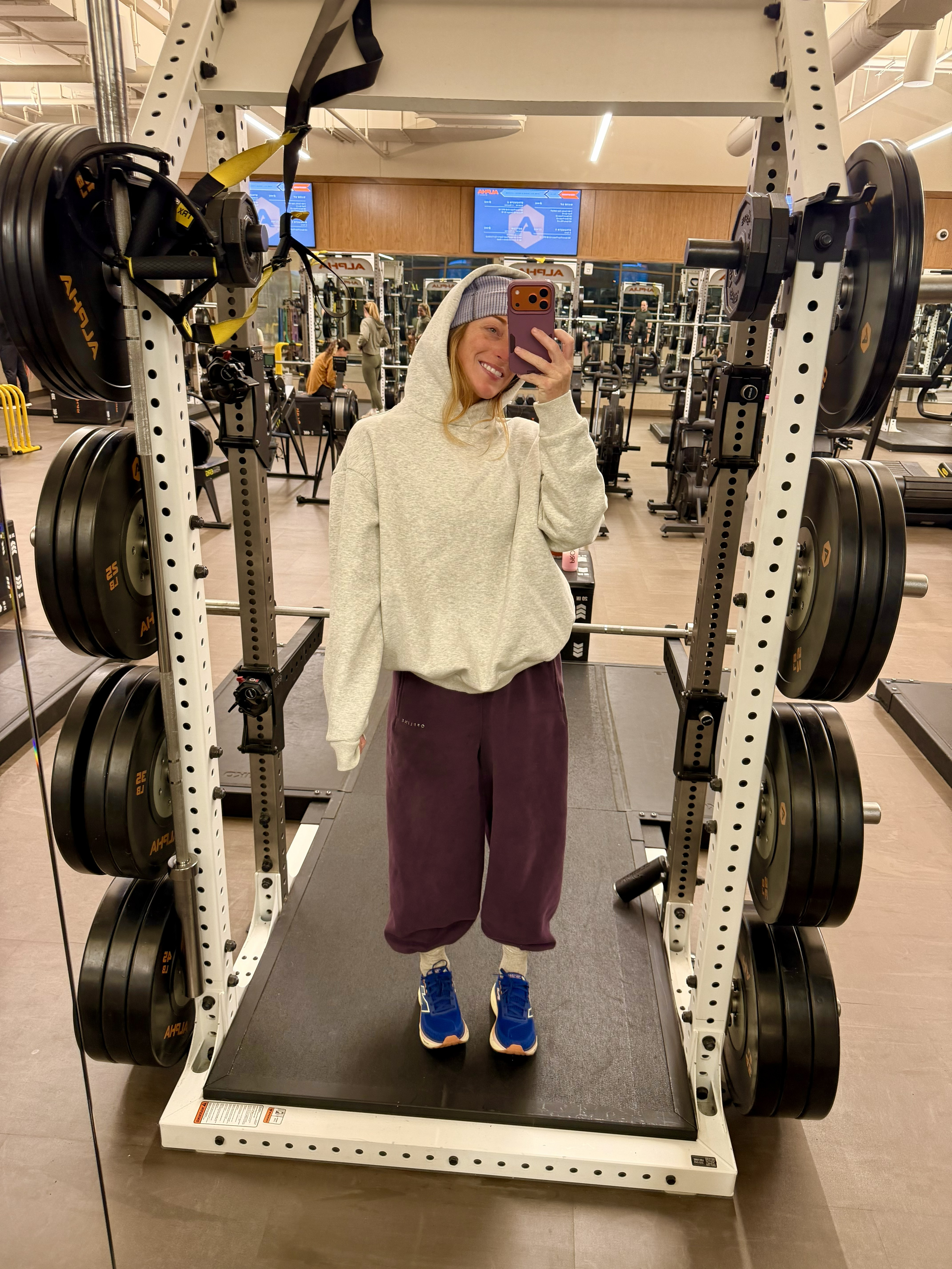 Offline sweats, my Vuori hoodie, and New Balance shoes = the comfiest combo for workout days! 

 #LTKdayinmylife #LTKfitnessgoals #LTKActive