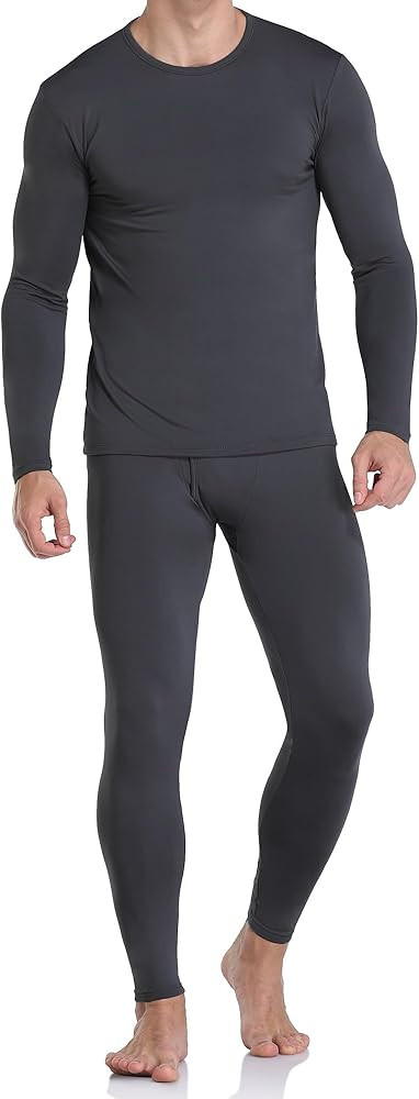 WEERTI Thermal Underwear for Men Long Johns with Fleece Lined, Base Layer Men Cold Weather Top Bo... | Amazon (US)