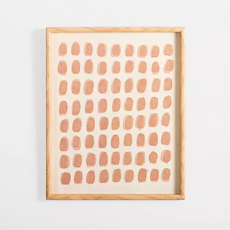 Terracotta Paint Dab on Linen Framed Art Print | Kirkland's Home
