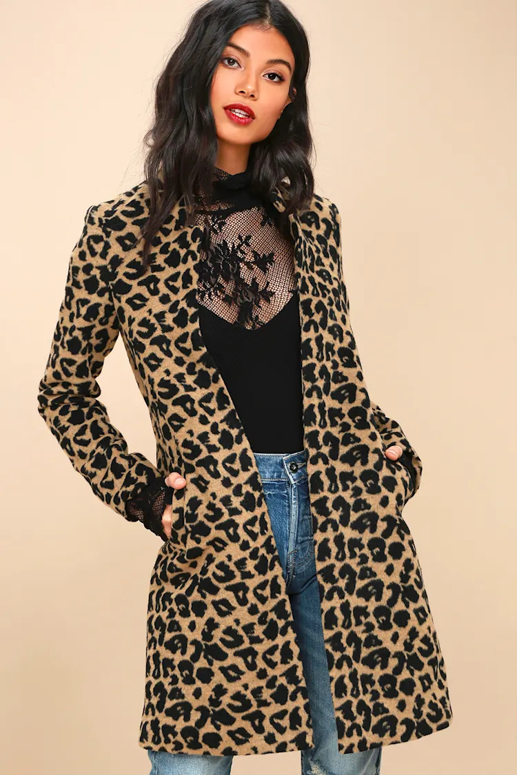 Feline Fantastic Tan Leopard Print Coat | Lulus (US)