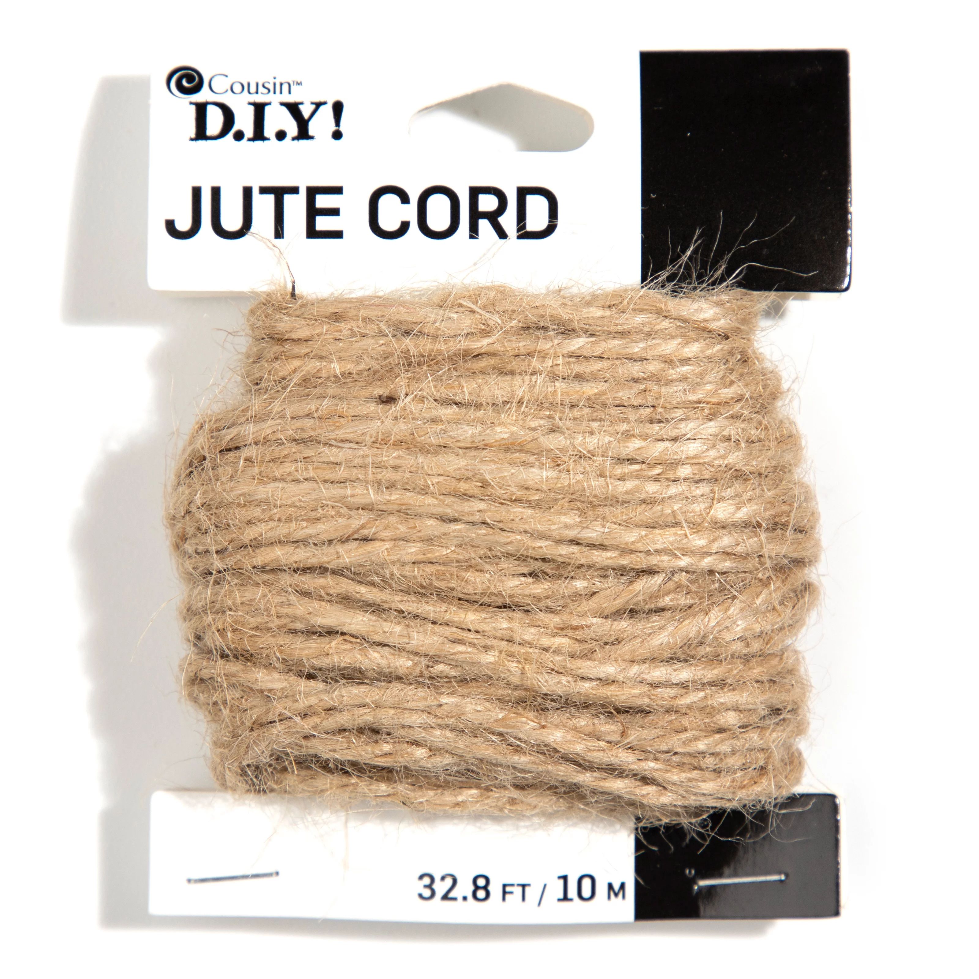Cousin DIY Natural Jute Cord Twine, Light Brown, 32.8 ft. | Walmart (US)