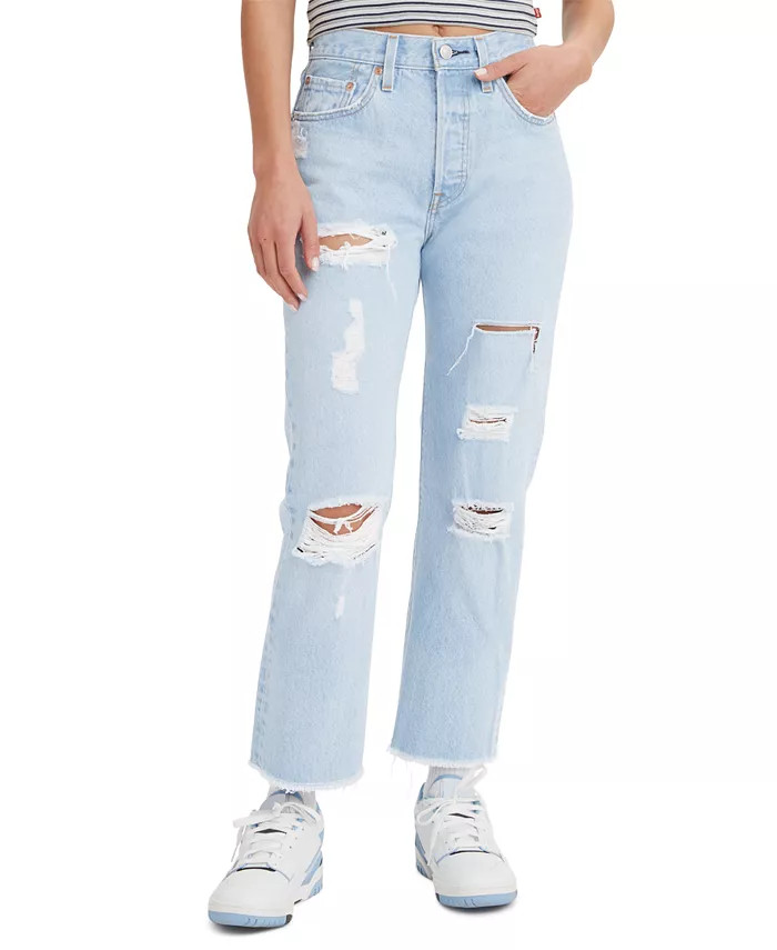 501® Cropped Straight-Leg Jeans | Macys (US)